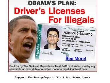 Drudge Report on Ad Running Today At The Top Of The Drudge Report