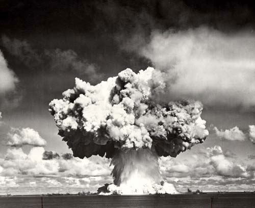 of nuclear bomb tests.
