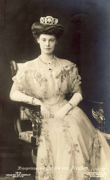 Duchess Cecilie Auguste Marie of Mecklenburg-Schwerin.