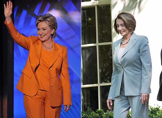 hillary clinton pantsuit. Hillary Clinton and Nancy
