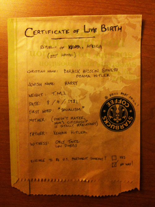 Obama s REAL Kenyan Birth Certificate HuffPost