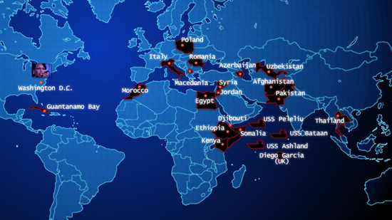 A Map of CIA black sites where detainees were held and interrogated (The Huffington Post)