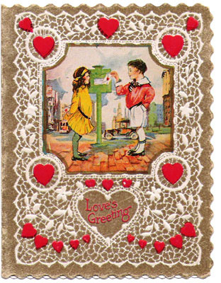 Vintage Card + Valentine's Day = Brownie Points!
