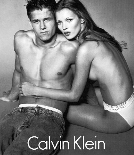Klein casted Moss and Mark Wahlberg in his nowfamous 1990s underwear ads