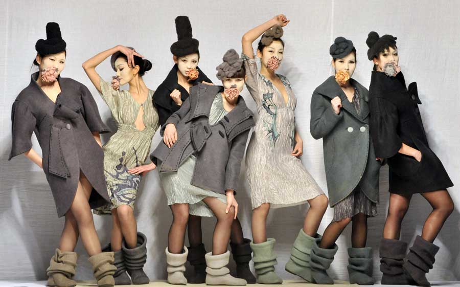 Models display creations during Kyrgyz Fashion Week2010 in Bishkek on March