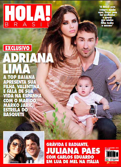 Adriana Lima Daughter Valentina And Husband Marko Jaric Pose For HOLA