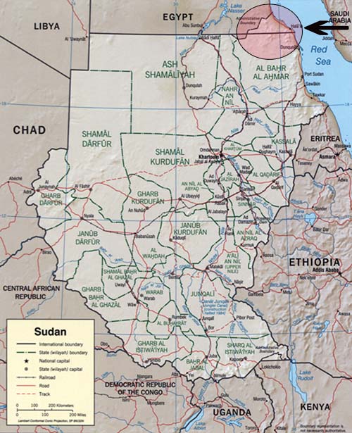 map of sudan africa. Political map of Sudan