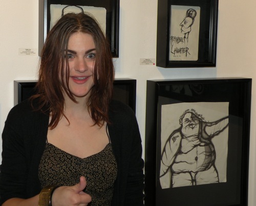 Frances Bean Cobain AKA Fiddle Tim at the July 2 opening of her exhibit 
