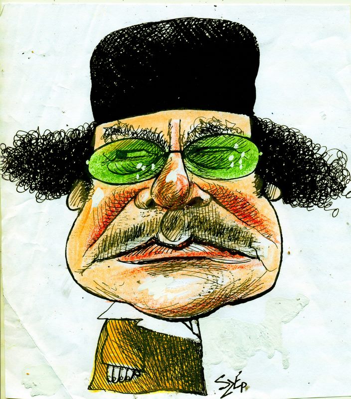 Caricature Gadhafi