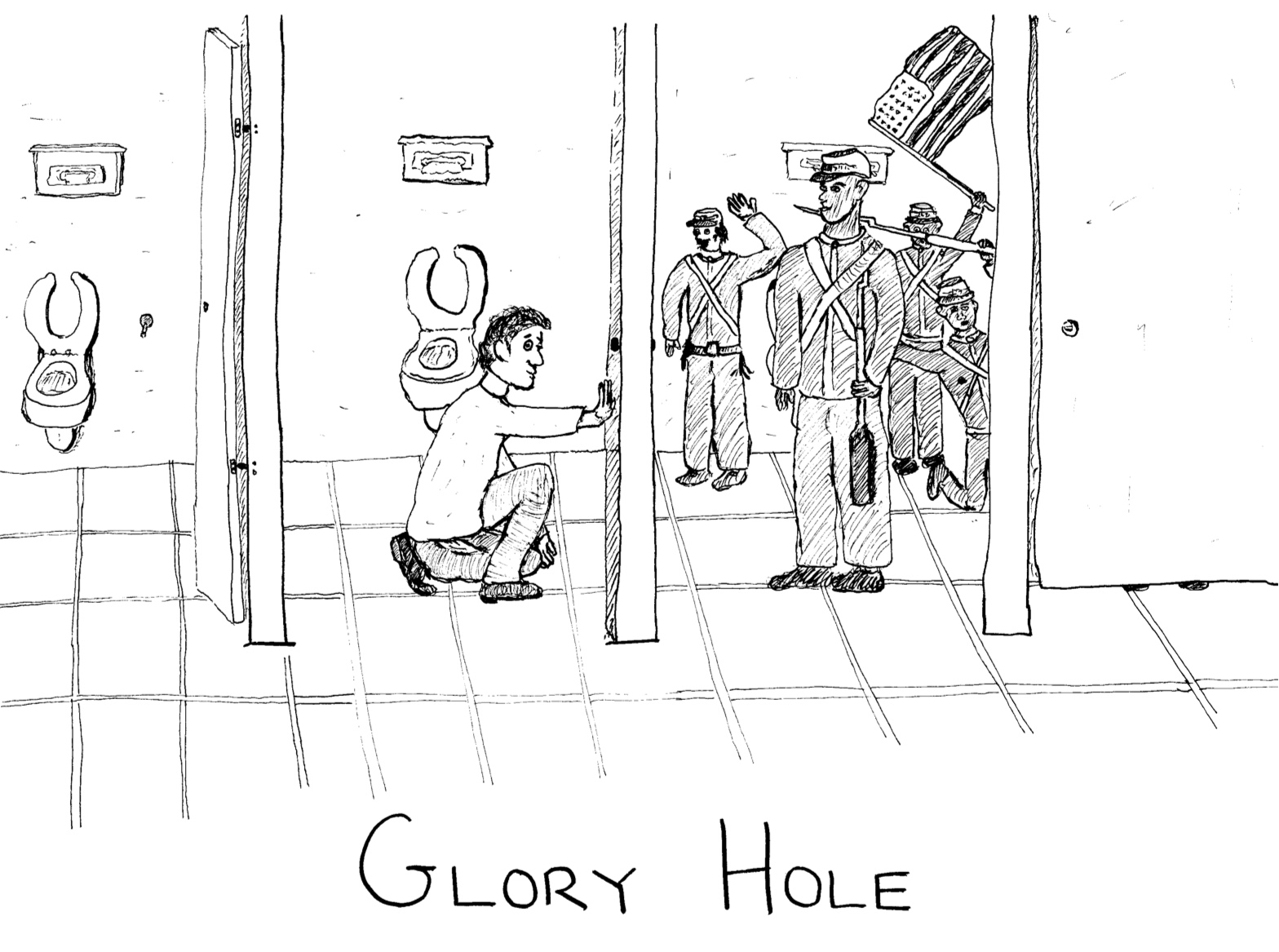 What type of person installs glory holes in restroom partitions?