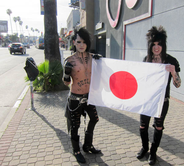japan flag earthquake. The band rallies for Japan,