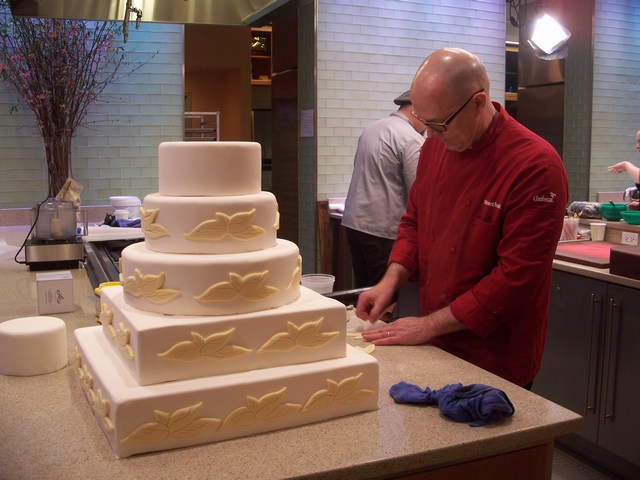 Richard Ruskell working on his royal wedding cake Photo by Regina Varolli 