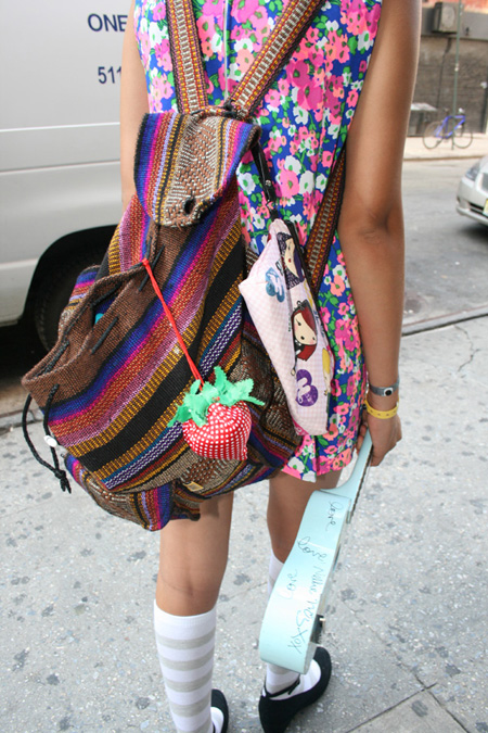 Wearing a backpack and a outlet purse