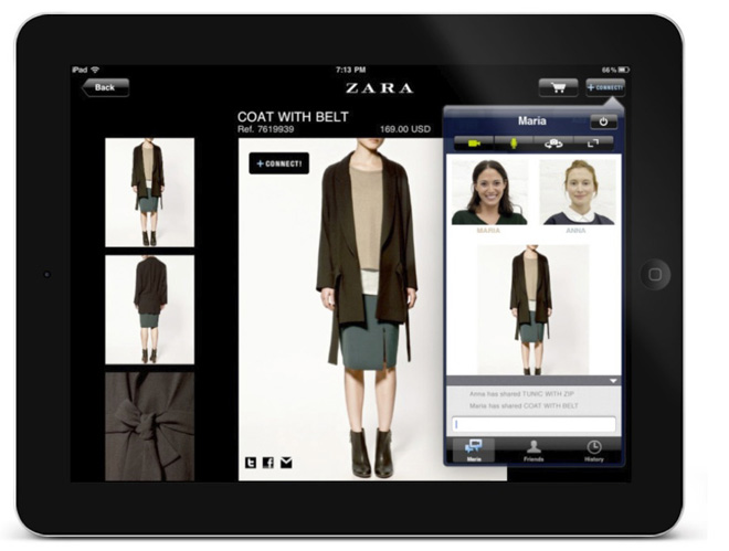 Zara Introduces iPad App To Replicate Shopping With Friends