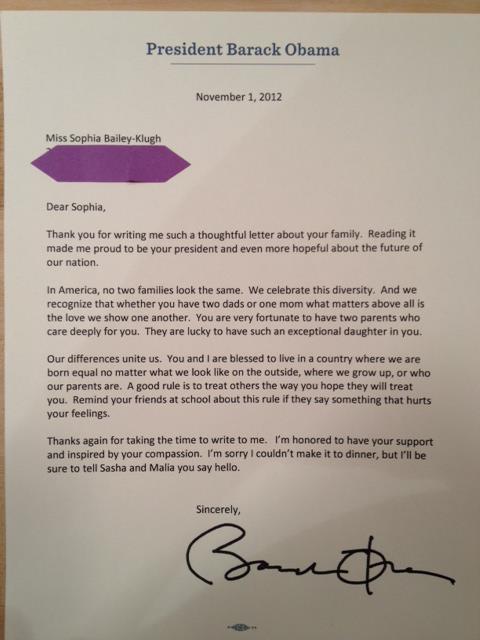 Write a letter to president barack obama