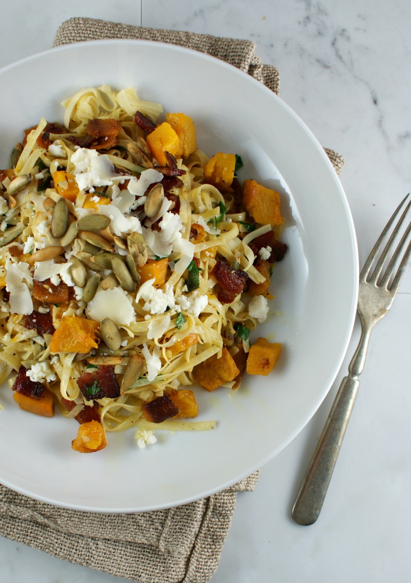 Pumpkin and Bacon Pasta HuffPost