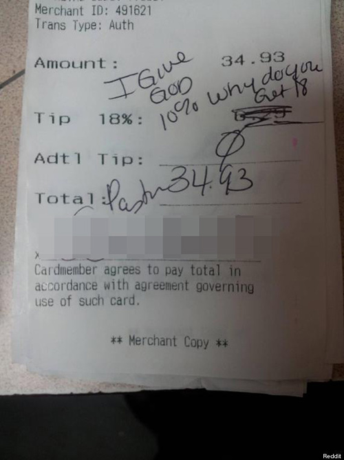 Restaurant Receipt