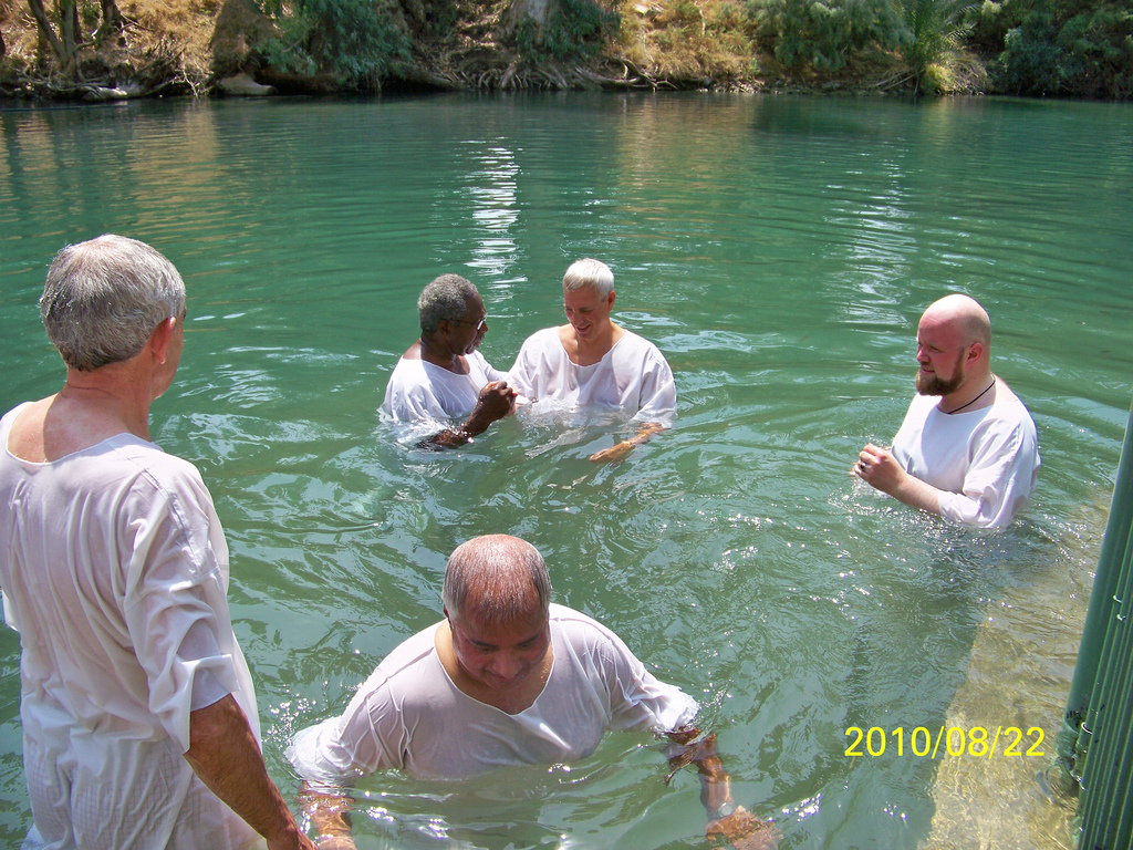 Easter Baptised Mike Ghouse at Yardenit