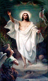 Easter Jesus in white cloth