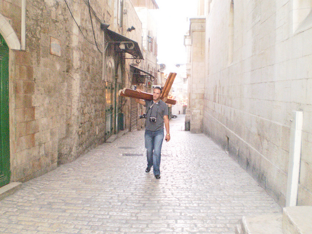 Easter Man with a cross