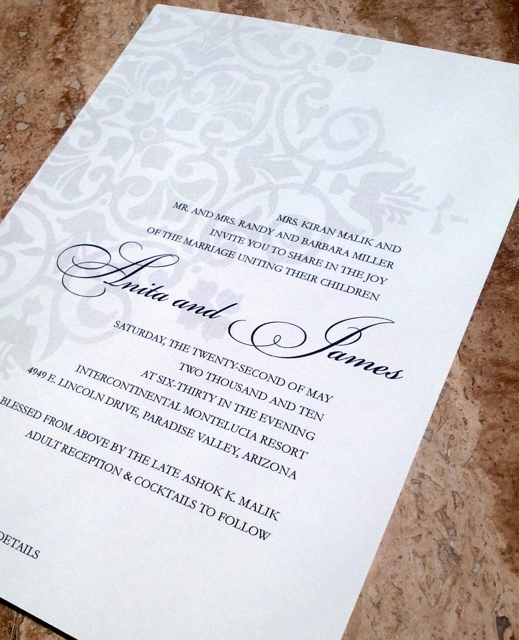 Wording wedding invitations deceased father