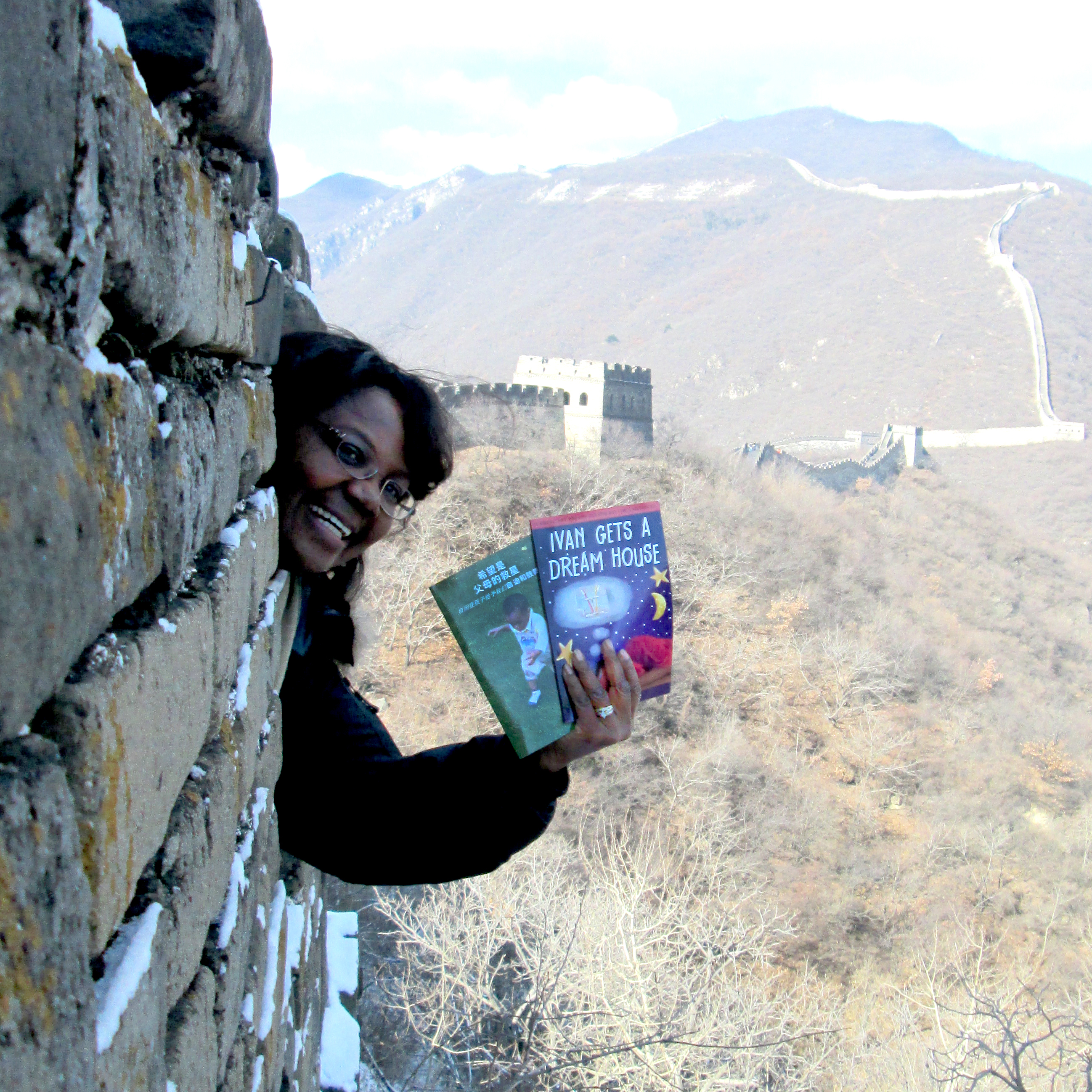 Lena McCalla Njee, here on her trip to China, has had her works ...
