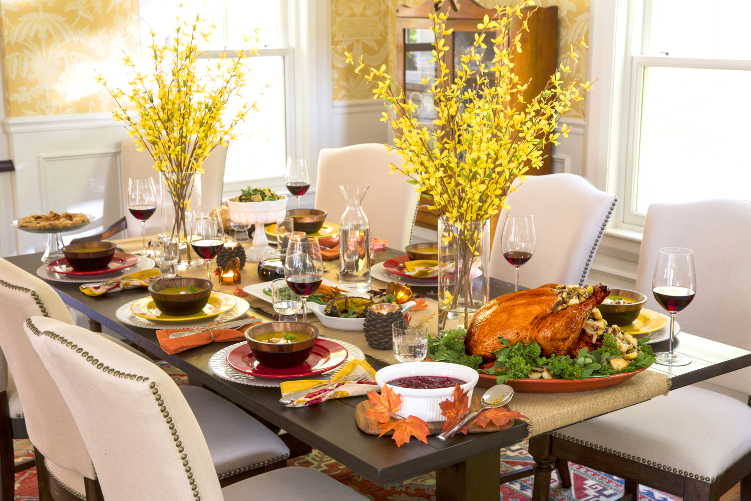 The Thanksgiving Dinner Table Setting - The Art of Doing Stuff