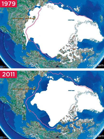Earth's New Normal: Wild Weather 2014 2014-01-05-ArcticShrinkingIceEarthDrReeseHalter-thumb