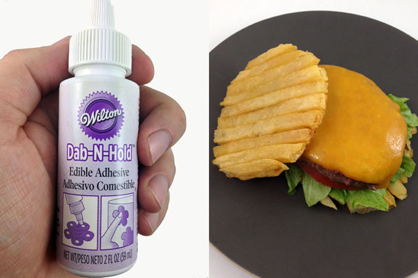 How to Use Edible Adhesive to Create a French Fry Bun