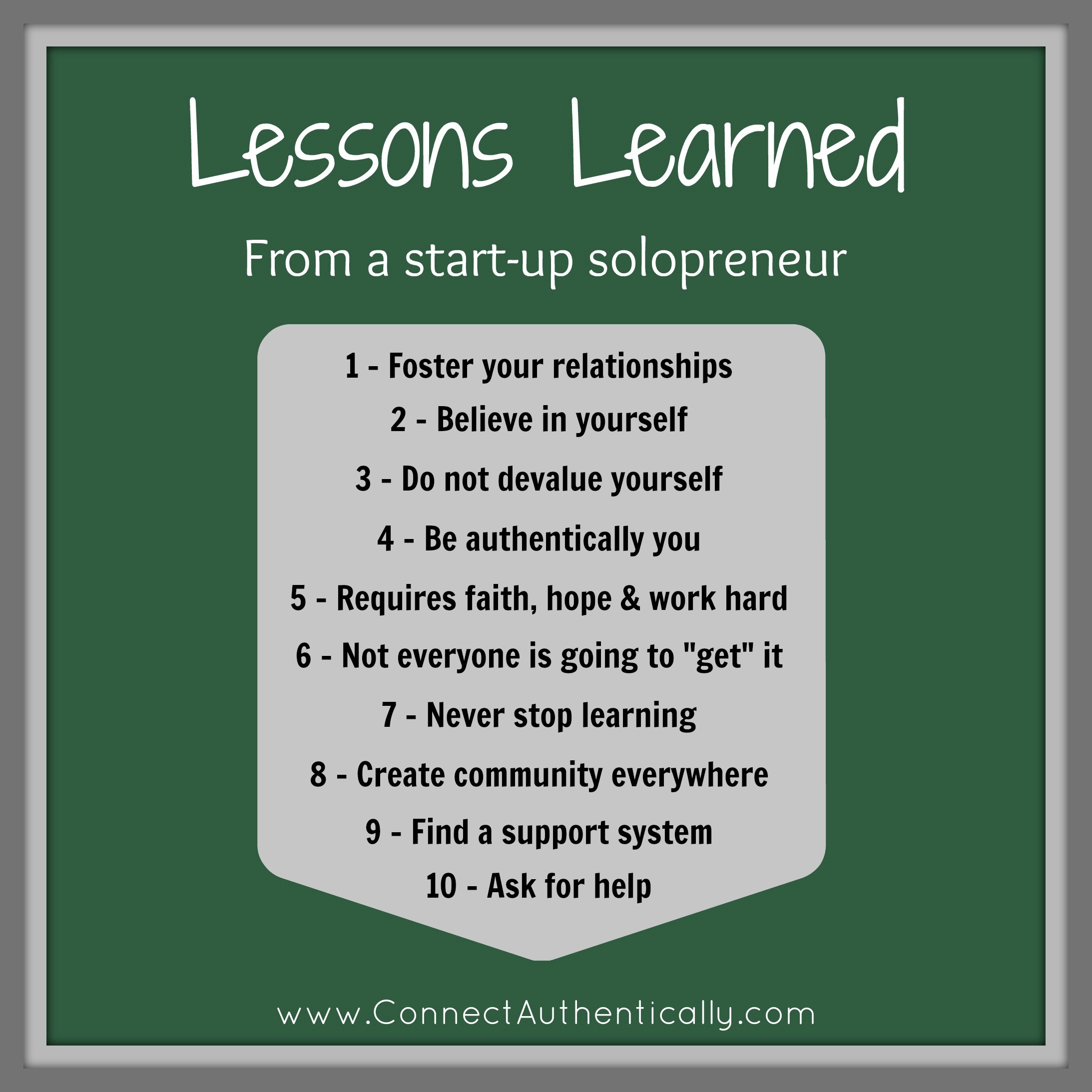 A lesson learned…