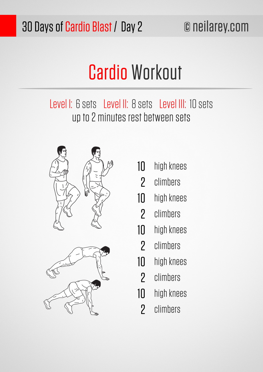 6 Day Beginner Cardio Workout Plan At Home for Weight Loss