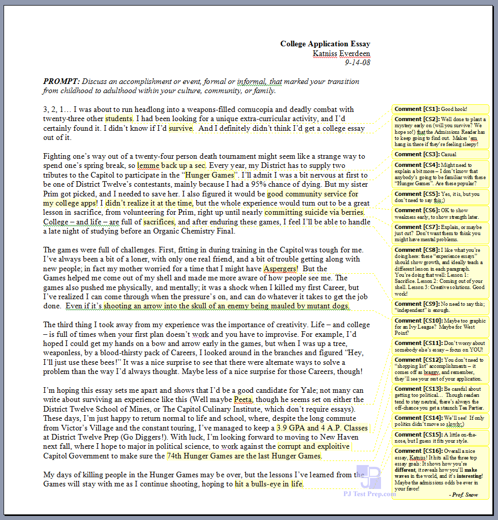 college application essay generator