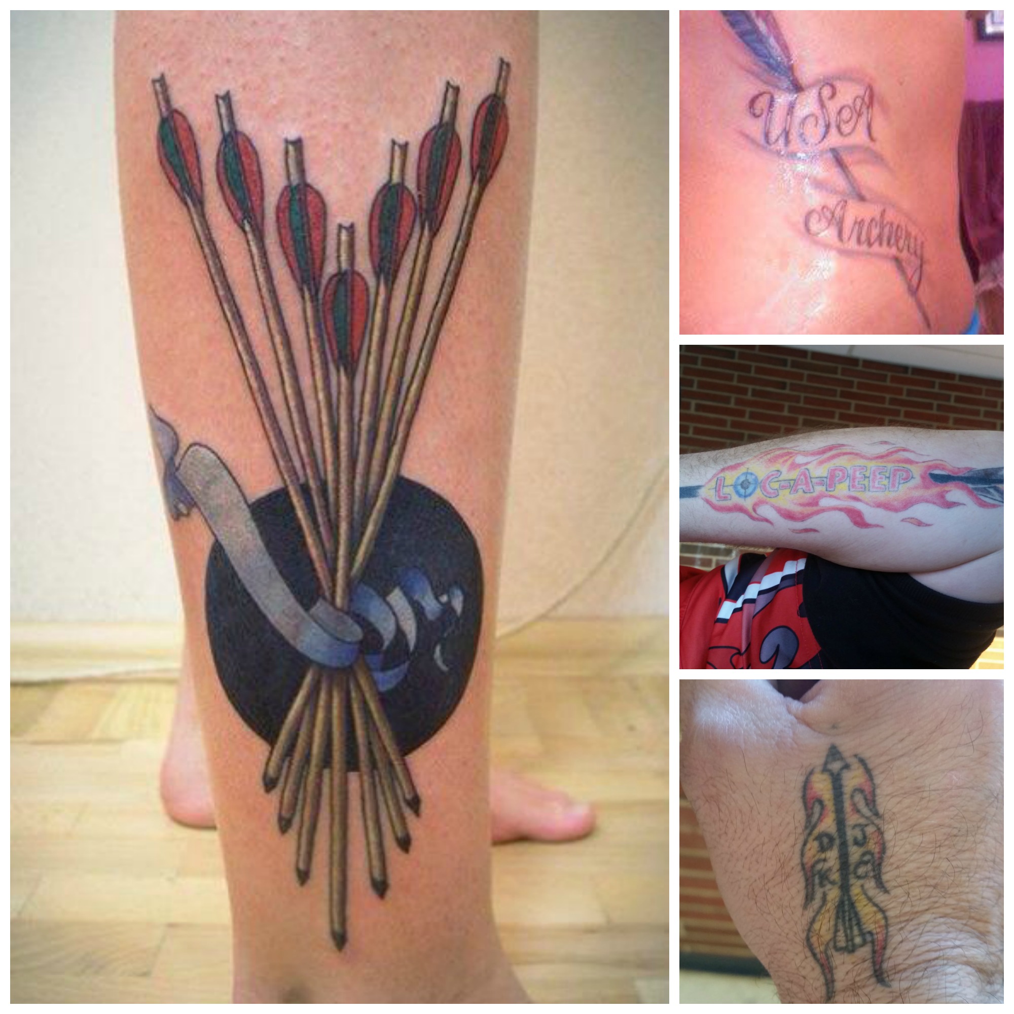 compound bow and arrow tattoos