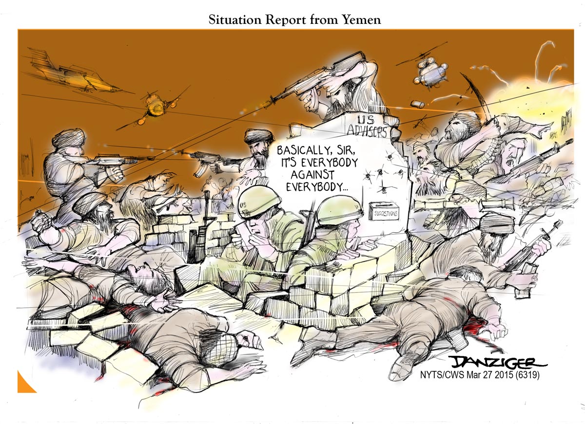 Image result for Yemen War CARTOON
