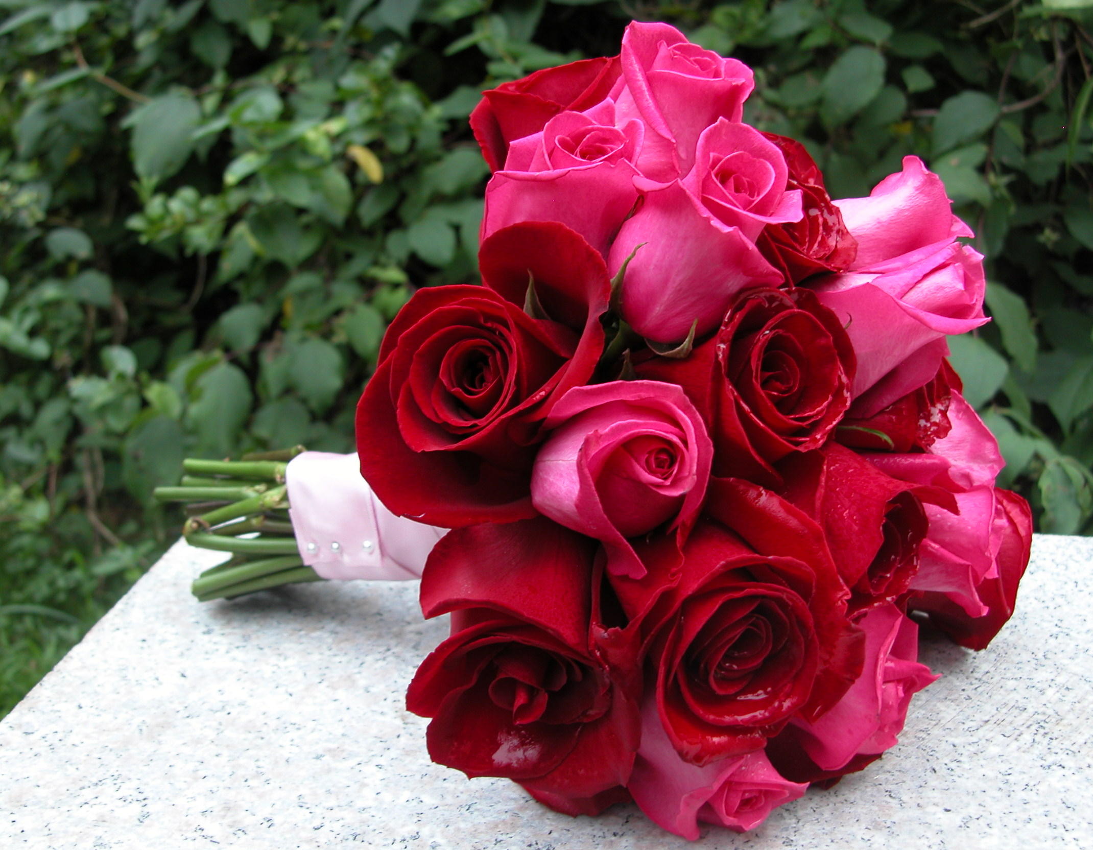 Origami Bouquet Red Pink & Cream Flower Bouquet 