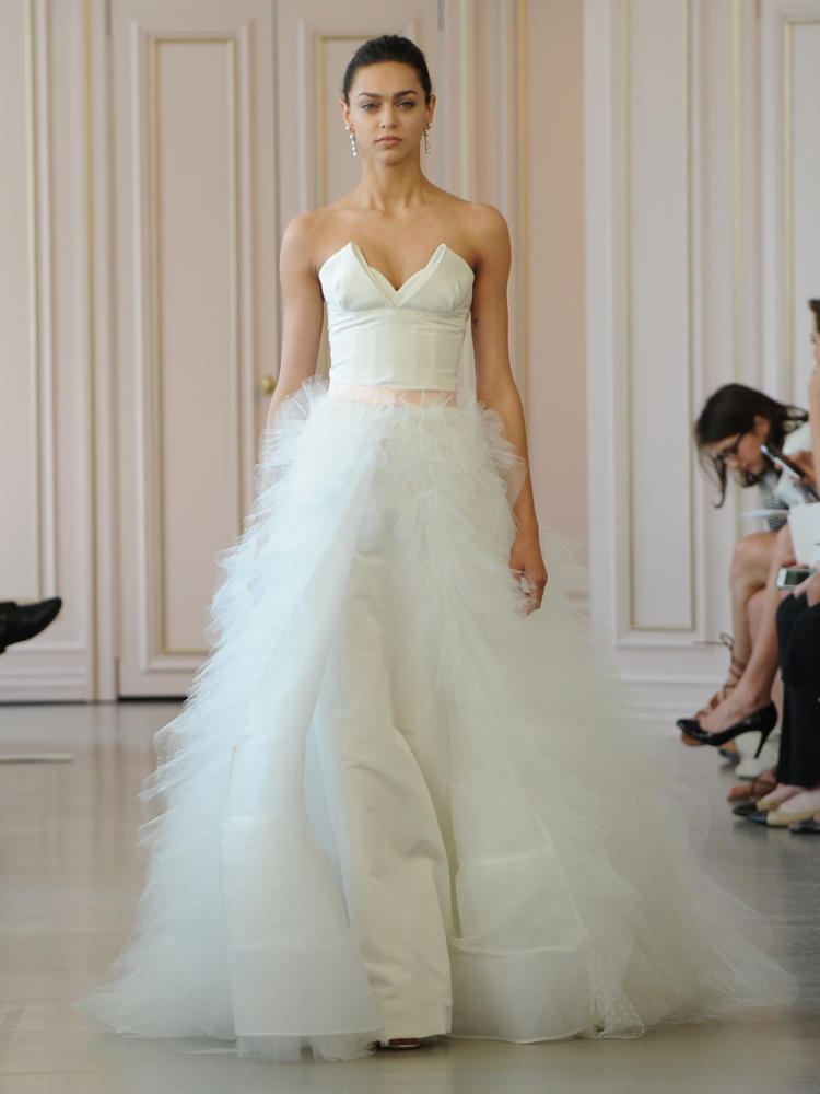 The Asymmetric Draped Feather Dress: A Wedding Dress Trend That