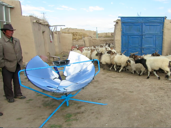 One Earth Designs' SolSource solar cooker serves households in rural areas
