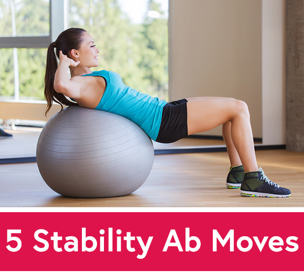 stability ball core exercises for beginners
