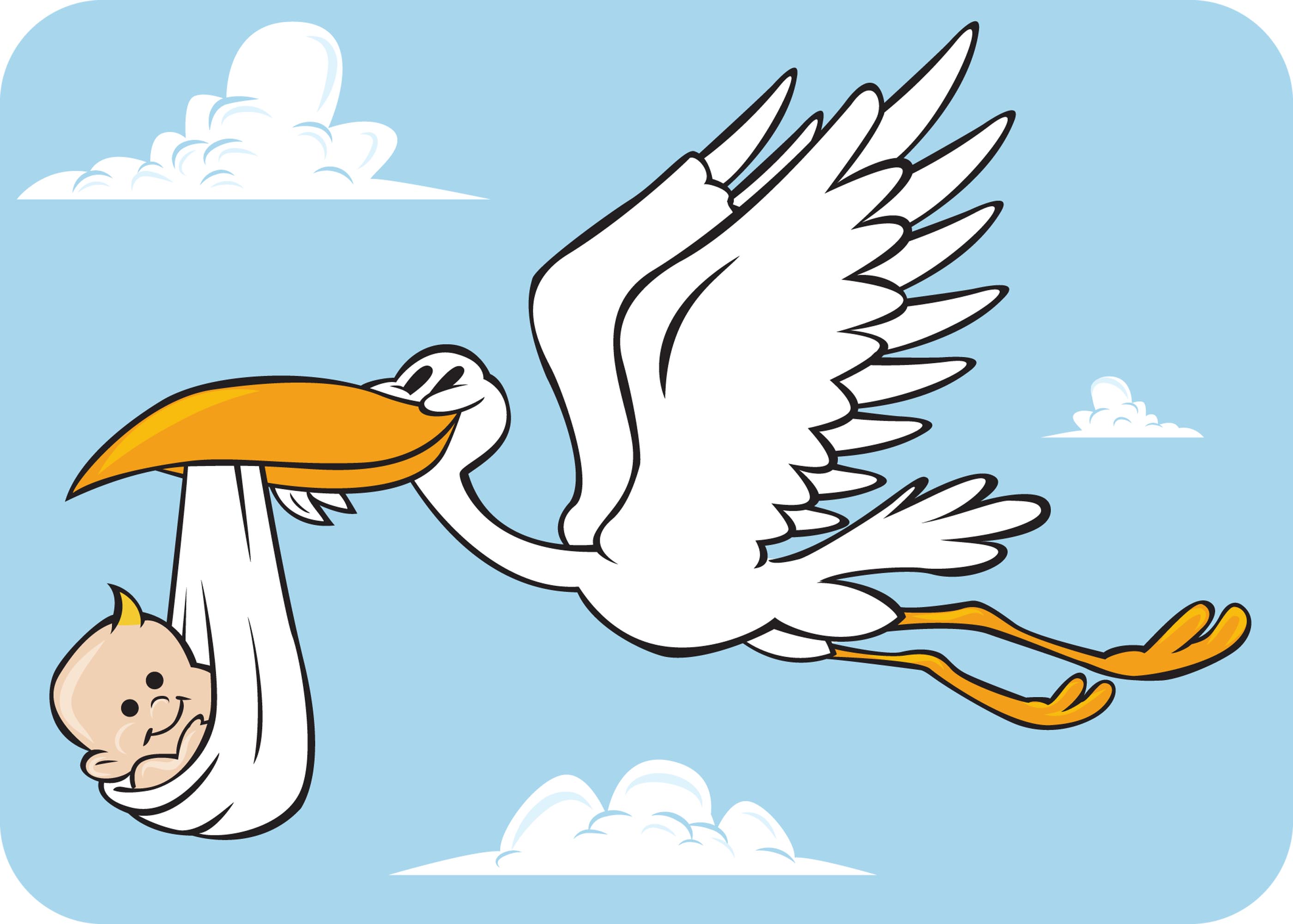 delivery stork clipart - photo #46