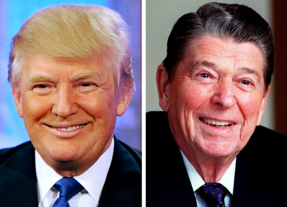 Donald Trump's claim he evolved into 'pro-life' views, like Ronald Reagan
 
  