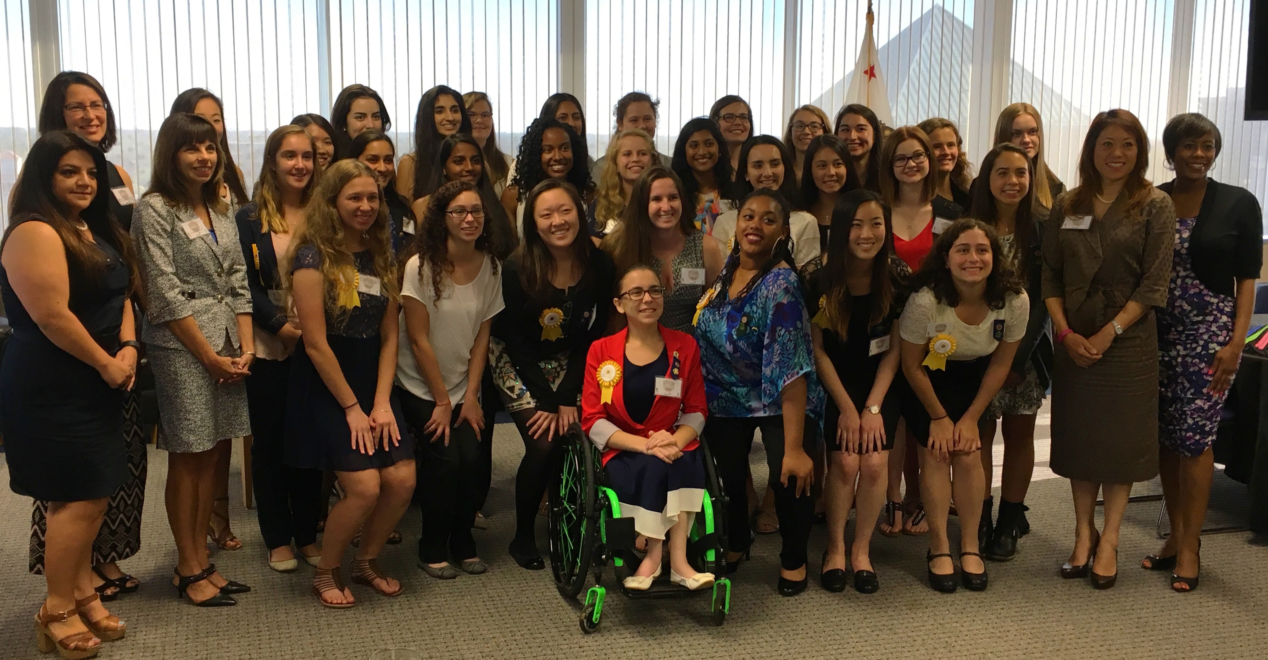 Fiona Ma with Girl Scouts