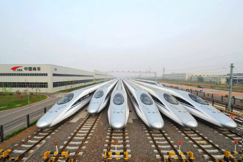 China’s high-speed trains seemingly show the country’s efforts to complete the basic blueprint of its One Belt One Road initiative by becoming a high-speed rail power in Asia./ Source: Xinhua News Agency