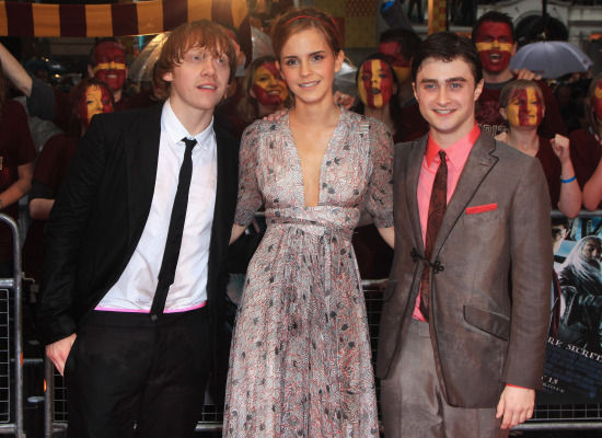 Rupert Grint, Emma Watson and Daniel Radcliffe Rupert Grint, Emma Watson and Daniel Radcliffe