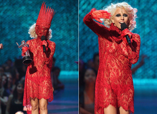 Gaga red dress sale