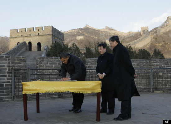 obama great wall