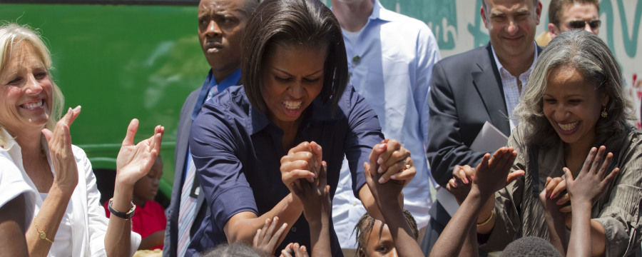 Michelle Obama greets crowd in Port au Prince Michelle Obama greets crowd in Port au Prince