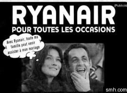 Carla Bruni, Nicolas Sarkozy, Ryanair, Ryanair Ad, Ryanair Bruni Ad, Ryanair Damages, Ryanair Sarkozy Ad