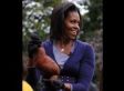 Michelle Obama's Gardening Gear: Purple Converse, 'Hope' Necklace, Giant Sweet Potatoes (PHOTOS)