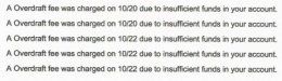 29 Overdraft Fees In 27 Days: Birthday Spoiled By Bank Statement