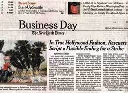 David Blum, Michael Cieply, Michael Cieply David Blum, Writers' Strike, writers' strike coverage, Writers' Strike News